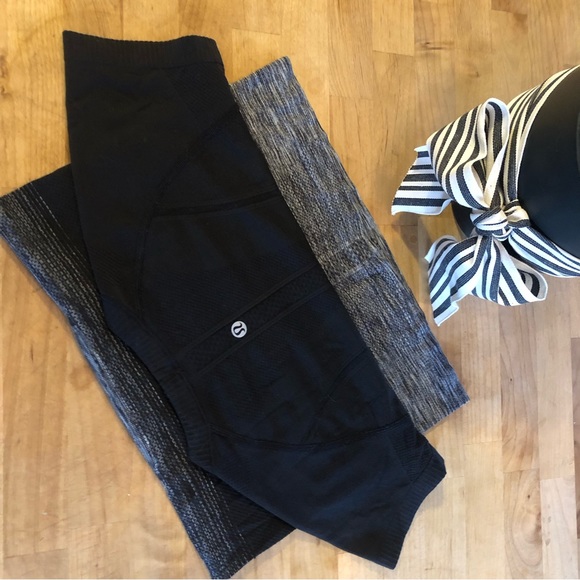 Lululemon fitted top. Size 4. Black with grey. - Picture 2 of 5